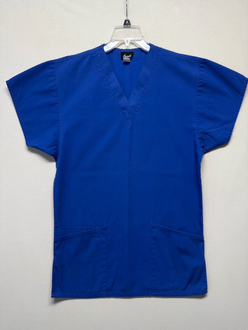 Angel Blue V-Neck Scrub Top Women's Medium Style 2012 Medical Nurse Uniform